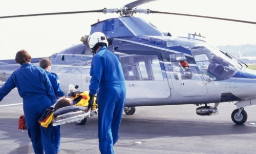 Helicopter air ambulance rescue