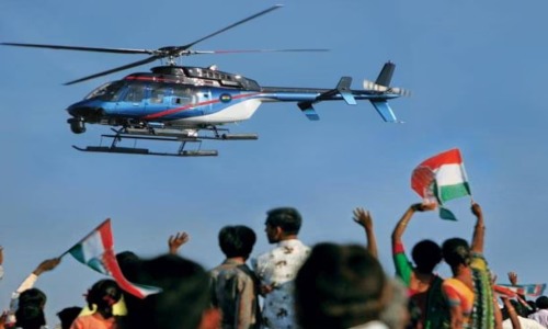 HELICOPTER FOR ELECTION CAMPAIGN