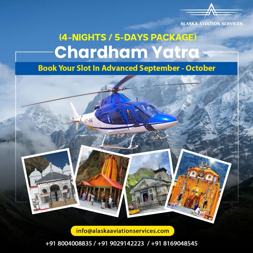 Helicopter for chardahma yatra in septermber booking
