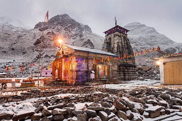 Char Dham Yatra by helicopter 2026 aerial view of Kedarnath Badrinath temples