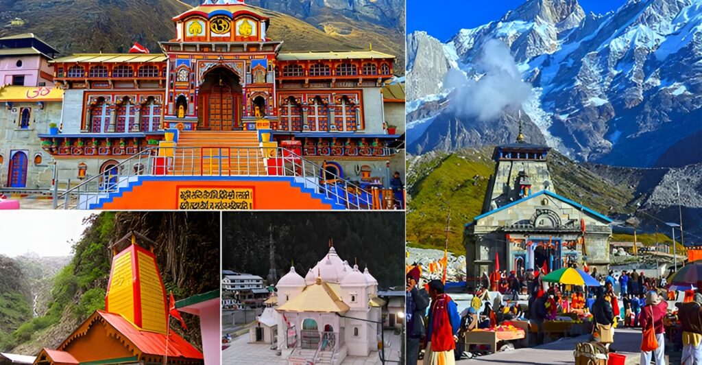 Char Dham Yatra by Helicopter 2026 aerial view of Kedarnath and Badrinath temple