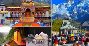 Char Dham Yatra by Helicopter 2026 aerial view of Kedarnath and Badrinath temple