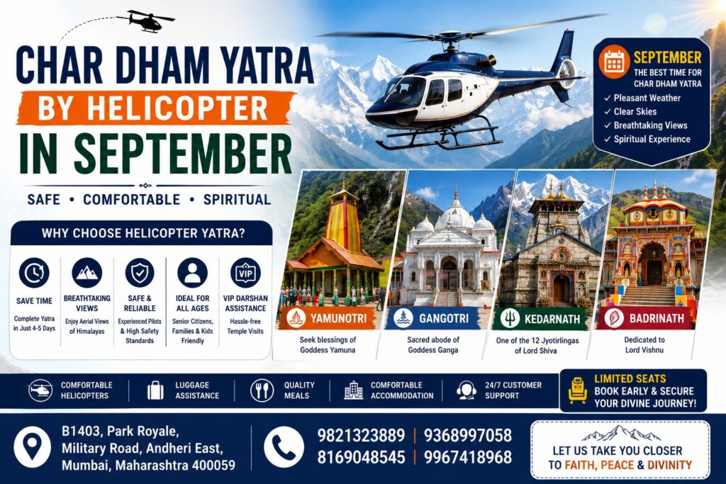 Char Dham Yatra by Helicopter in September | Complete Travel Guide 2026 | Alaska Aviation Services